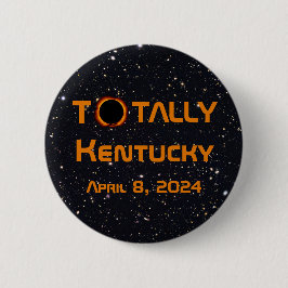 Totaal Kentucky 2024 Zonsverduistering Ronde Button 5,7 Cm
