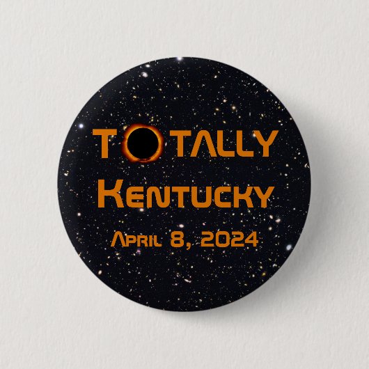 Totaal Kentucky 2024 Zonsverduistering Ronde Button 5,7 Cm (Voorkant)