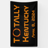 Totaal Kentucky 2024 Zonsverduistering Spandoek (Verticaal)