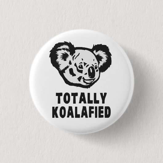 Totaal Koalafied Koala Ronde Button 3,2 Cm (Voorkant)