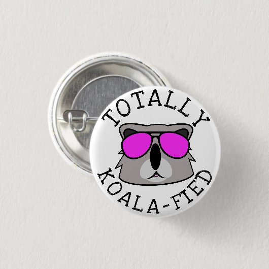 Totaal Koalafied Ronde Button 3,2 Cm (Voorkant /achterkant)