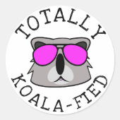 Totaal Koalafied Ronde Sticker (Voorkant)