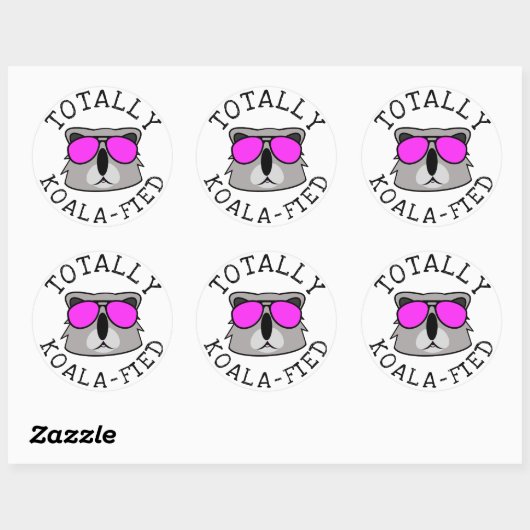 Totaal Koalafied Ronde Sticker (Vel)