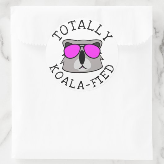Totaal Koalafied Ronde Sticker (Tas)