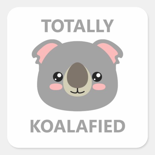 Totaal Koalafied Vierkante Sticker (Voorkant)