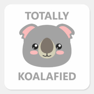 Totaal Koalafied Vierkante Sticker