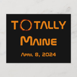 Totaal Maine 2024 Zonsverduistering Briefkaart