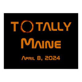 Totaal Maine 2024 Zonsverduistering Perfect Poster