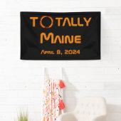 Totaal Maine 2024 Zonsverduistering Spandoek (Insitu)