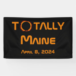 Totaal Maine 2024 Zonsverduistering Spandoek