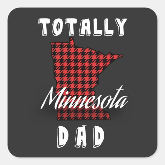 TOTAAL MINNESOTA DAD Buffalo Pset Vierkante Sticker (Voorkant)