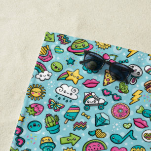 Totaal Moppige Doodles strandhanddoek Strandlaken