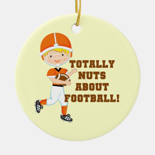 Totaal Noten over Football Keramisch Ornament (Voorkant)