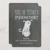 Totaal Pawesome Grappig Bruidsmeisje Voorstel Kaart (Voorkant / Achterkant)