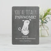 Totaal Pawesome Grappig Bruidsmeisje Voorstel Kaart (Staand voorkant)