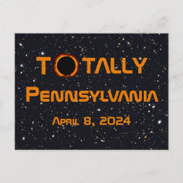 Totaal Pennsylvania 2024 Zonsverduistering Briefkaart