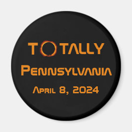 Totaal Pennsylvania 2024 Zonsverduistering Magneet