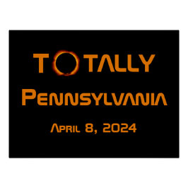 Totaal Pennsylvania 2024 Zonsverduistering Perfect Poster