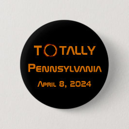 Totaal Pennsylvania 2024 Zonsverduistering Ronde Button 5,7 Cm