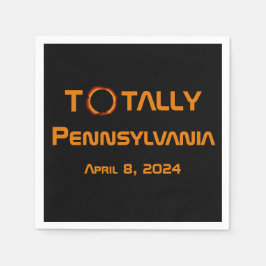 Totaal Pennsylvania 2024 Zonsverduistering Servet