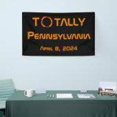 Totaal Pennsylvania 2024 Zonsverduistering Spandoek (Beurs)