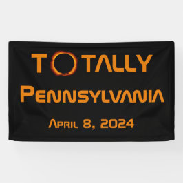 Totaal Pennsylvania 2024 Zonsverduistering Spandoek