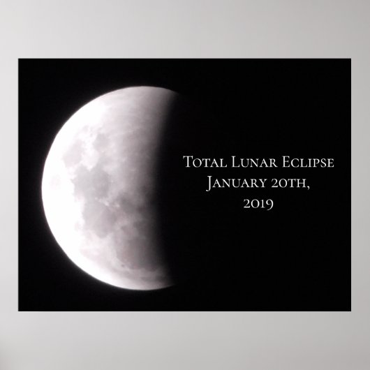 Totaal Poster lunar Eclipse Moon (Voorkant)