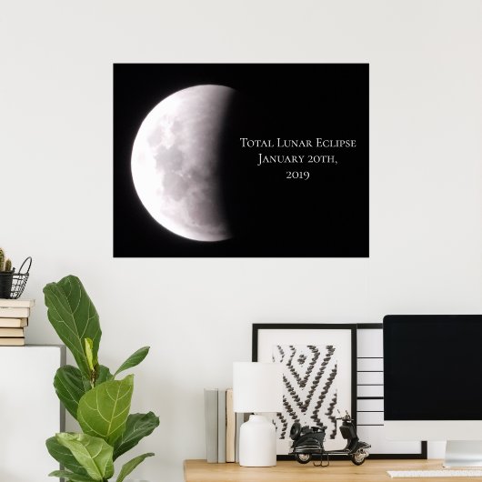 Totaal Poster lunar Eclipse Moon (Thuiskantoor)