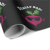 Totaal Rad Funny Veggie Radish Pun Dark BG Cadeaupapier (Rol Hoek)