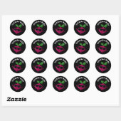 Totaal Rad Funny Veggie Radish Pun Dark BG Ronde Sticker (Vel)