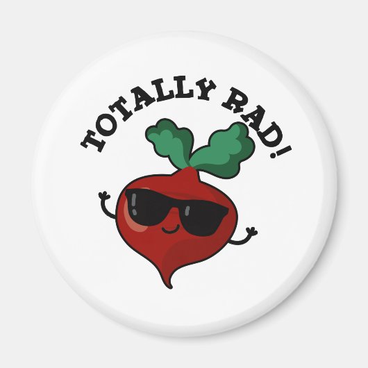 Totaal Rad Funny Veggie Radish Pun Magneet (Voorkant)