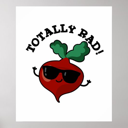 Totaal Rad Funny Veggie Radish Pun Poster (Voorkant)