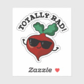 Totaal Rad Funny Veggie Radish Pun Sticker (Vel)