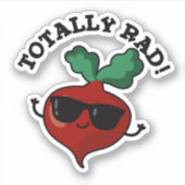 Totaal Rad Funny Veggie Radish Pun Sticker (Voorkant)