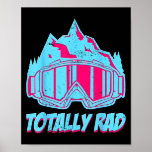 Totaal Rad, Goggles Retro Ski  80s 90s Ski Poster