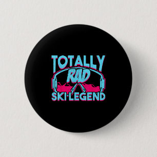 Totaal Rad Ski Legend Retro jaren 80 jaren 90 Ski Ronde Button 5,7 Cm