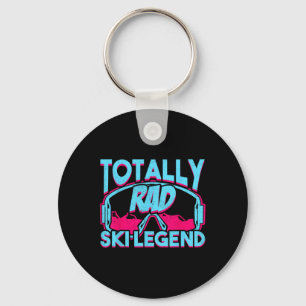 Totaal Rad Ski Legende Retro Vintage 80s 90s Skiën Sleutelhanger