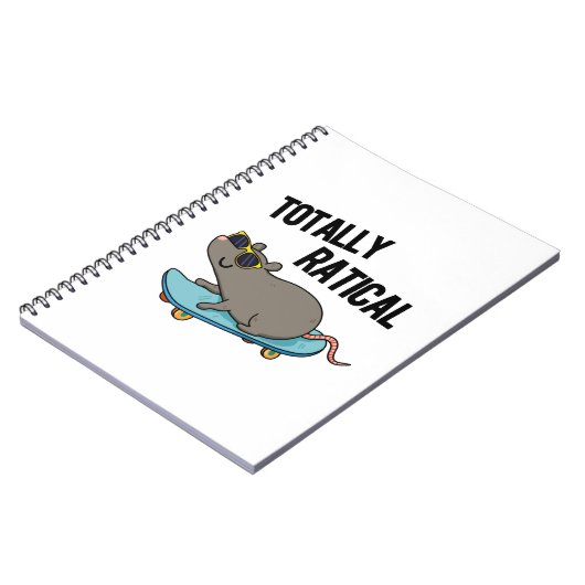 Totaal Ratig Funny Rat Pun Notitieboek (Linkerzijde)