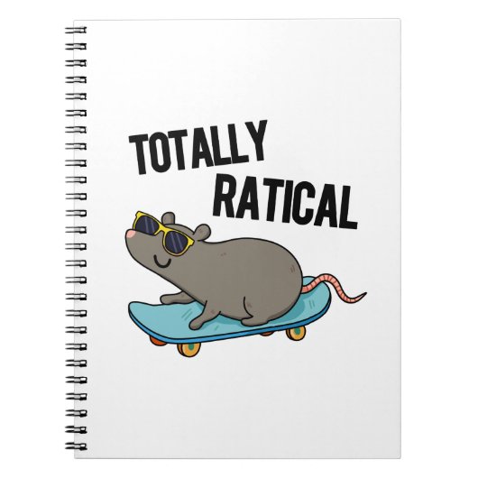Totaal Ratig Funny Rat Pun Notitieboek (Voorkant)