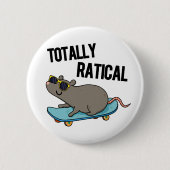 Totaal Ratig Funny Rat Pun Ronde Button 5,7 Cm (Voorkant)