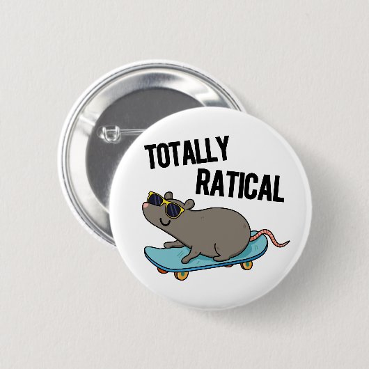 Totaal Ratig Funny Rat Pun Ronde Button 5,7 Cm (Voorkant /achterkant)