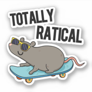 Totaal Ratig Funny Rat Pun Sticker