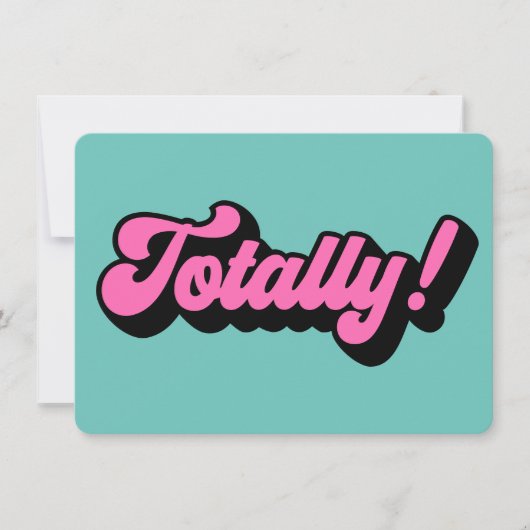 Totaal Retro Tachtiger Slang Gezegde Kaart (Voorkant)