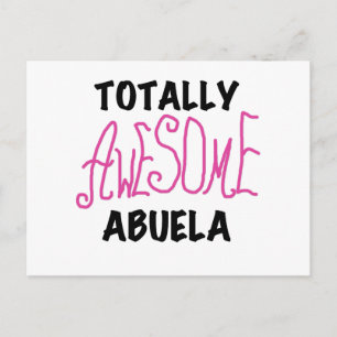 Totaal Roze T-shirts Geweldige Abuela en Giften Briefkaart