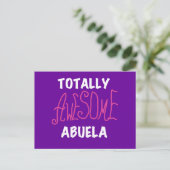Totaal Roze T-shirts Geweldige Abuela en Giften Briefkaart (Staand voorkant)