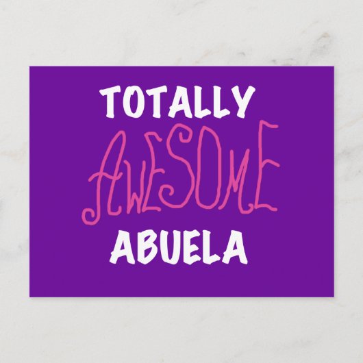 Totaal Roze T-shirts Geweldige Abuela en Giften Briefkaart (Voorkant)