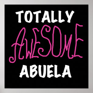 Totaal Roze T-shirts Geweldige Abuela en Giften Poster