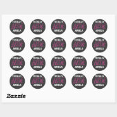 Totaal Roze T-shirts Geweldige Abuela en Giften Ronde Sticker (Vel)
