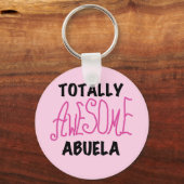 Totaal Roze T-shirts Geweldige Abuela en Giften Sleutelhanger (Voorkant)
