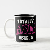 Totaal Roze T-shirts Geweldige Abuela en Giften Tweekleurige Koffiemok (Links)